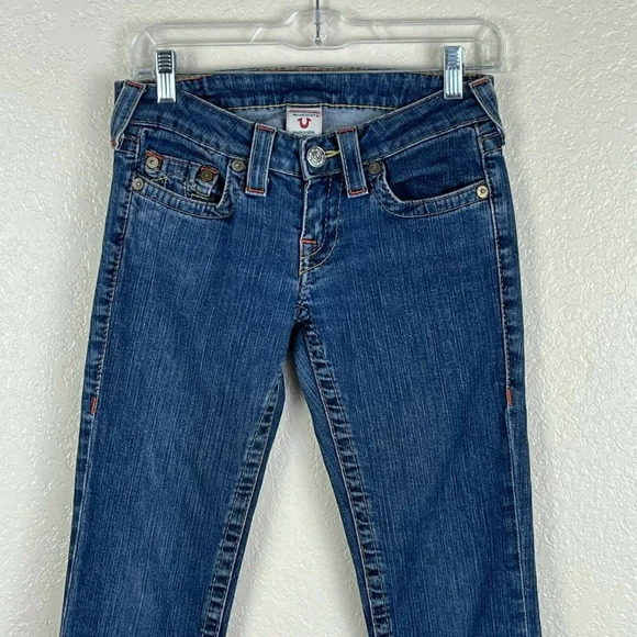 True Religion Jeans Women's Sz 26 Stevie Skinny Leg Ankle Medium Wash Denim Blue - Picture 4 of 8